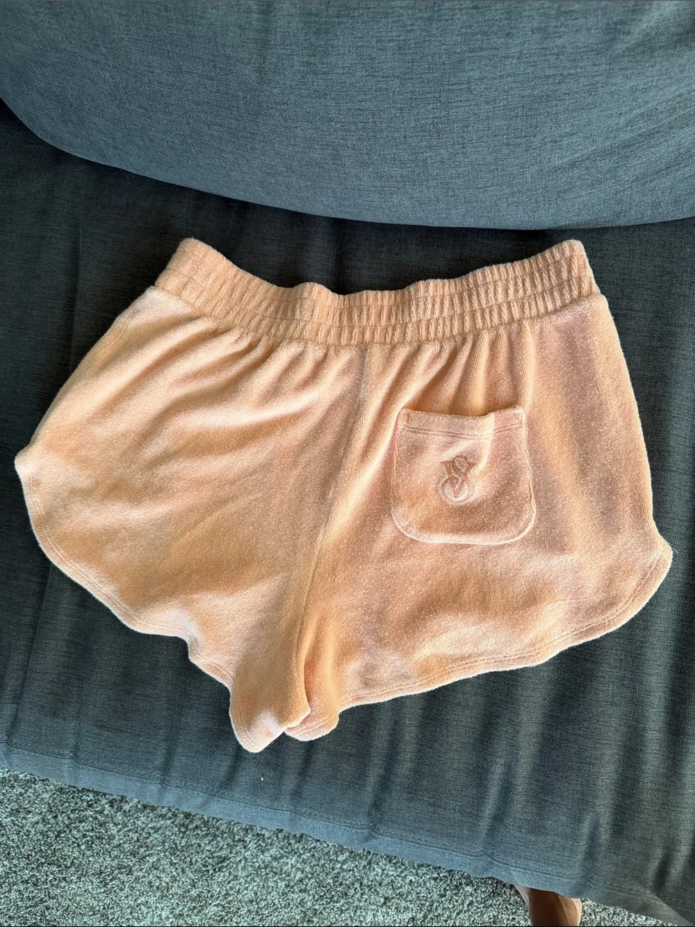 Victoria's Secret Peach Terry Elastic Waist Athletic Shorts